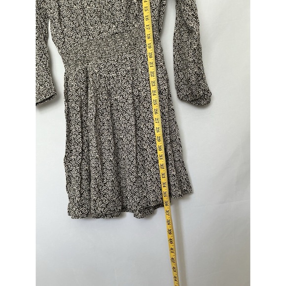 Faherty Montara Dress Women's Size Small Brown Floral Blouson Long Sleeve Casual - Picture 9 of 13